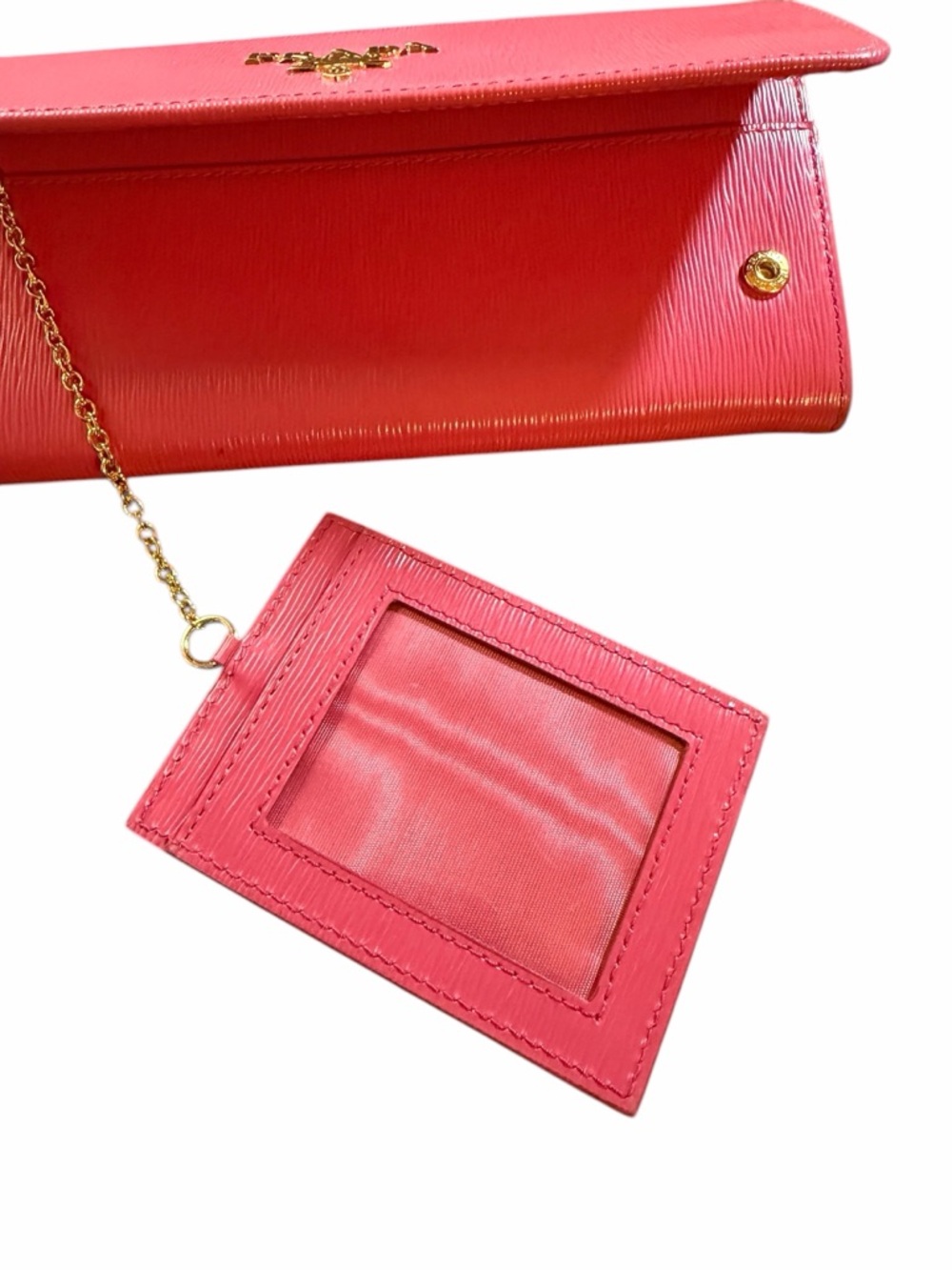 ✨ PRADA Peonia Pink Vitello Move Continental Wallet w/ Removable Insert ✨ - Picture 8 of 10